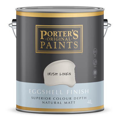 Porter's Washable Paint - 4L - Irish Linen - Eggshell