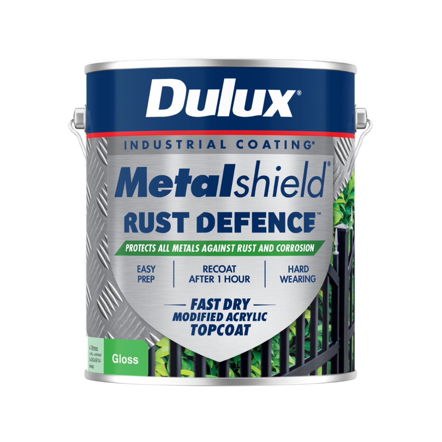 Dulux Metalshield Rust Defence - 4L - Deep Base Gloss