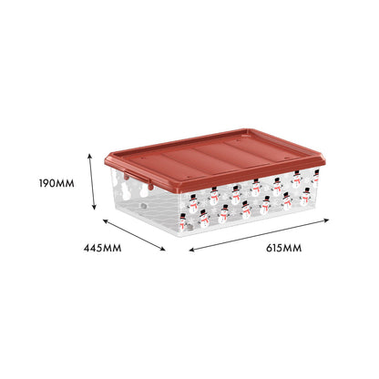 Flexi Storage Living Snowman Christmas Storage Box with Lid - 615mm