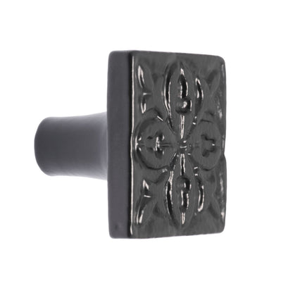 Lane Black Square Iron Knob - 32.78 x 28.01 x 32.78mm