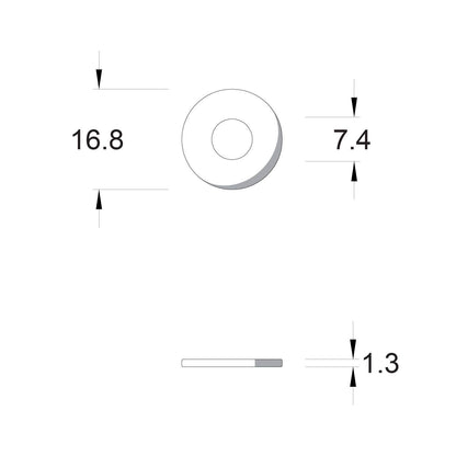 Zenith M6 Hot Dip Galvanised Flat Round Washers - 400 Pack