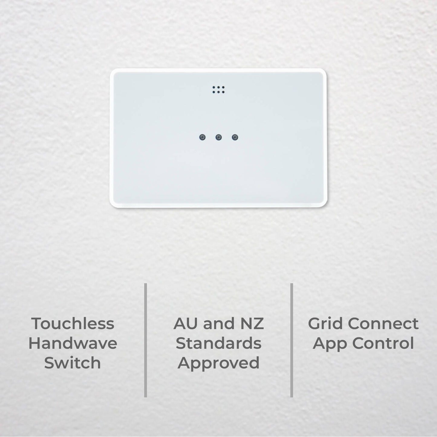 Deta Grid Smart Touchless Handwave Switch - 115 x 73mm - White