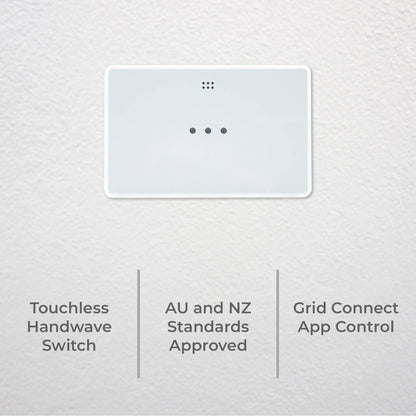 Deta Grid Smart Touchless Handwave Switch - 115 x 73mm - White