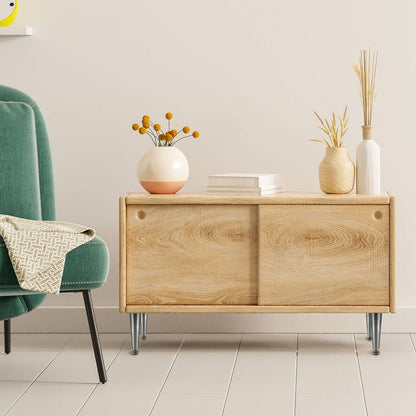 Adoored 150mm Brushed Nickel Tapered Metal Legs
