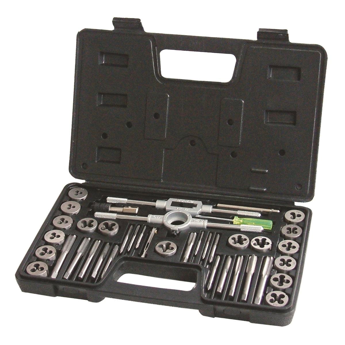 Frost Metric Tap and Die Set - M2 to M12 - Steel - 40 Piece