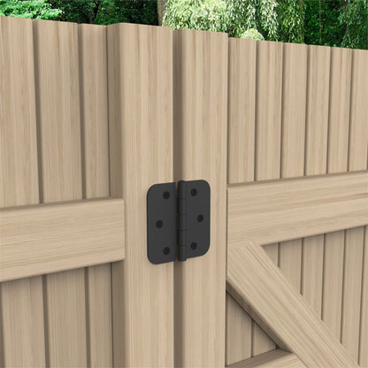 Zenith Matte Black Gate Radius Hinge - 100mm - 2 Pack