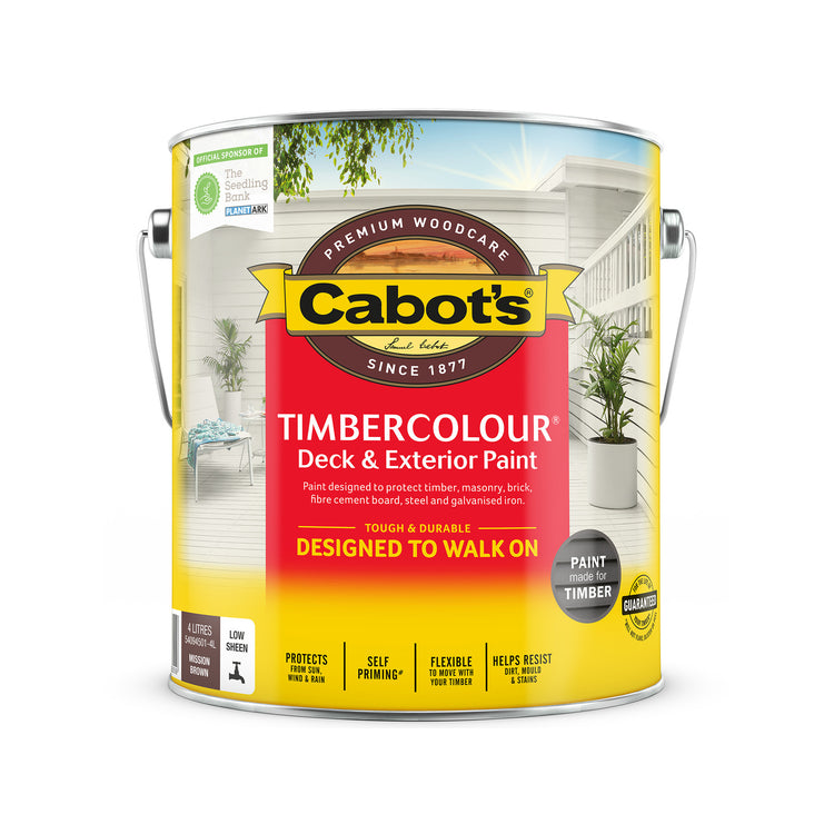 Cabot S 4L Mission Brown Timbercolour Deck Exterior Paint
