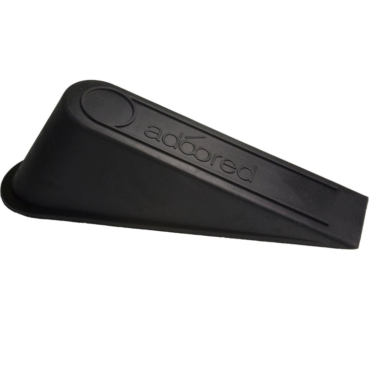 Adoored Black Rubber Door Wedge 3 Pack
