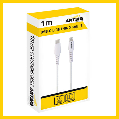 Antsig USB C to Lightning Cable - 1m - White