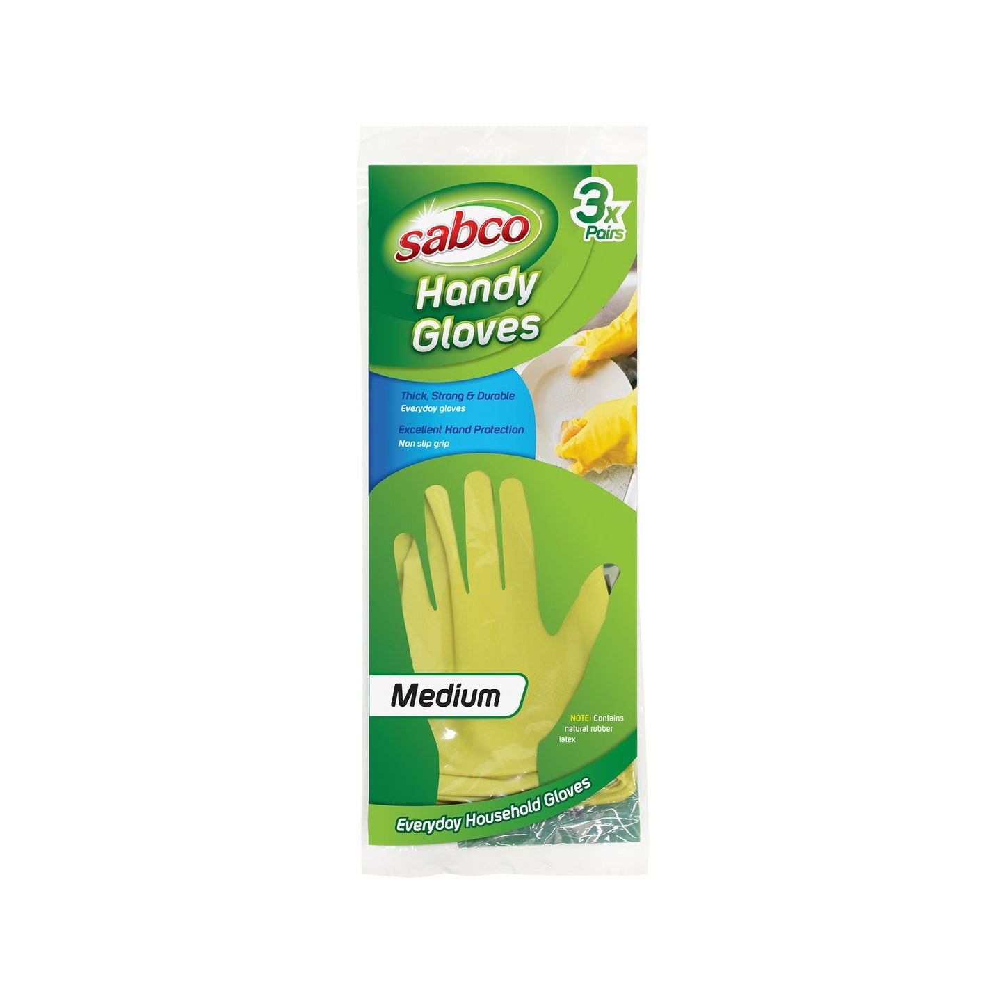 Sabco Handy Gloves - Medium - 3 Pairs