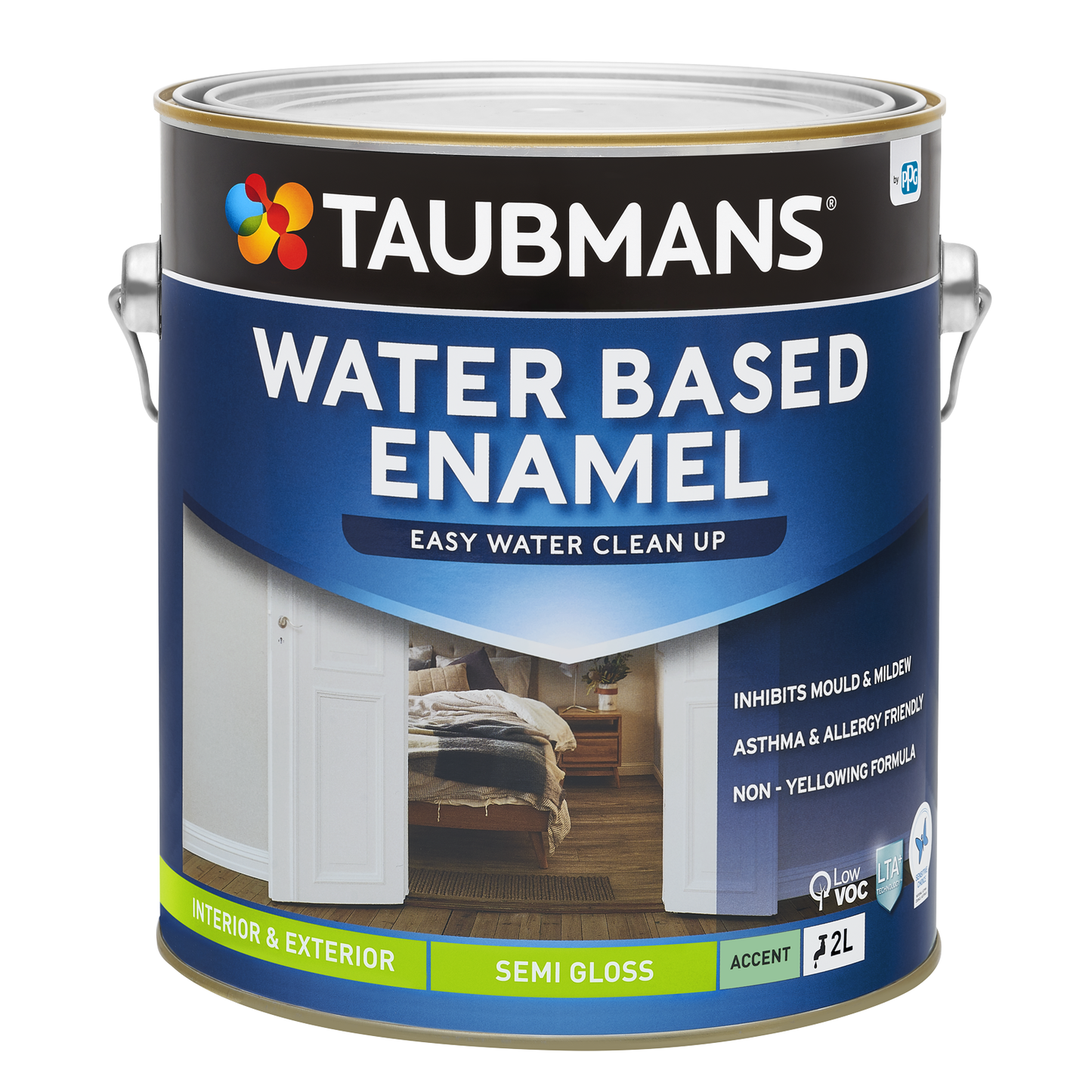 Taubmans Accent Semi Gloss Water Based Enamel Paint - 2L