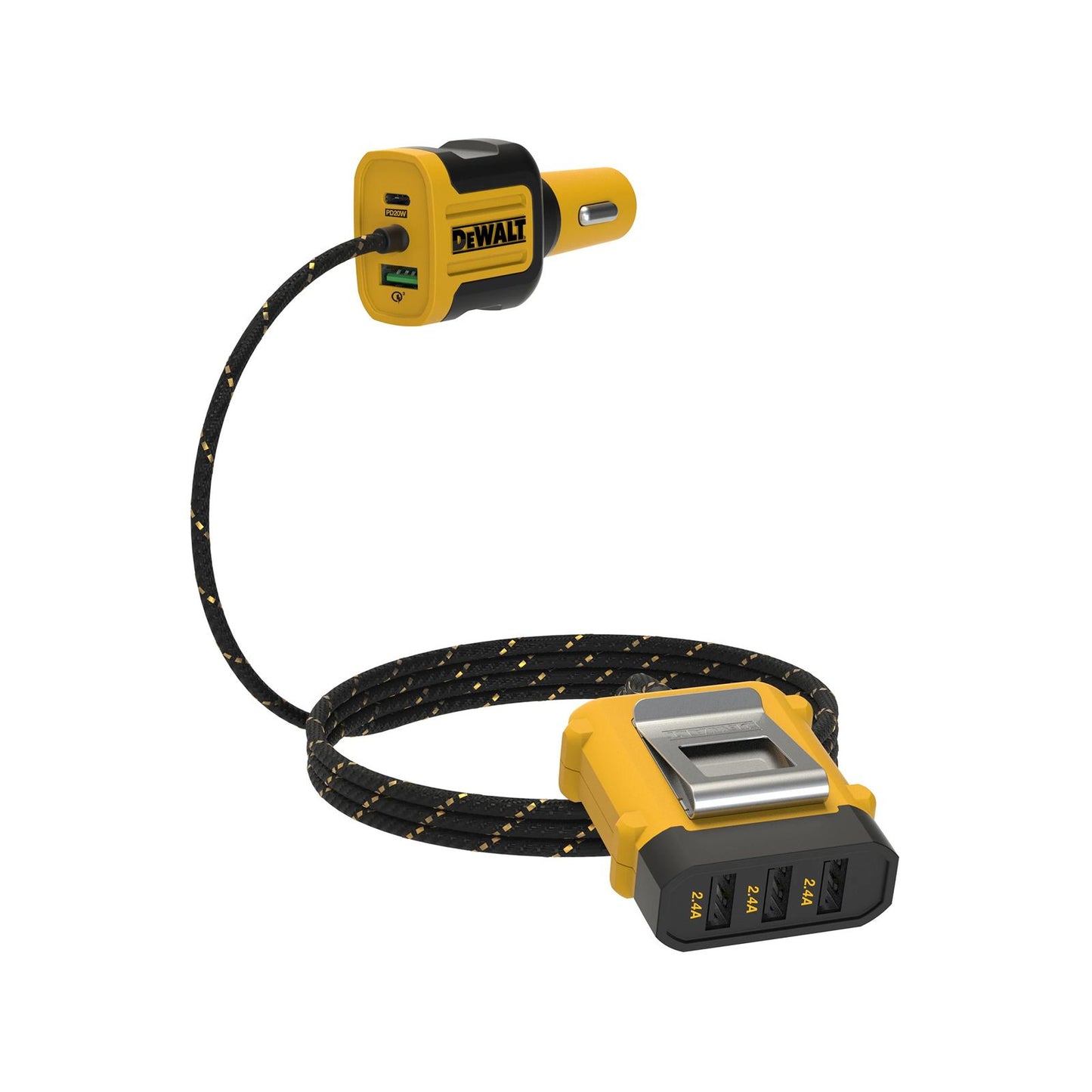 Dewalt 5 Port Mobile USB PD Car Charger - 72W