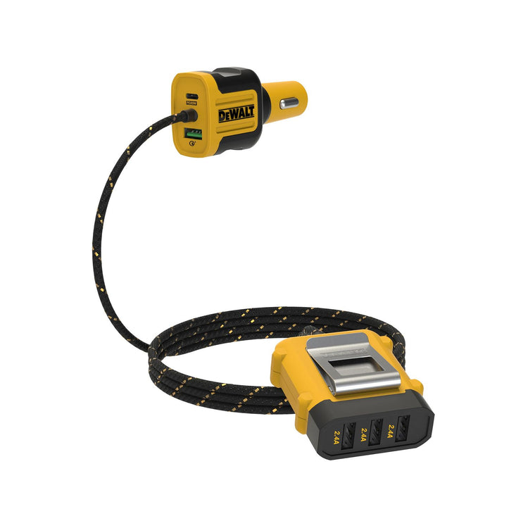Dewalt 5 Port Mobile USB PD Car Charger - 72W