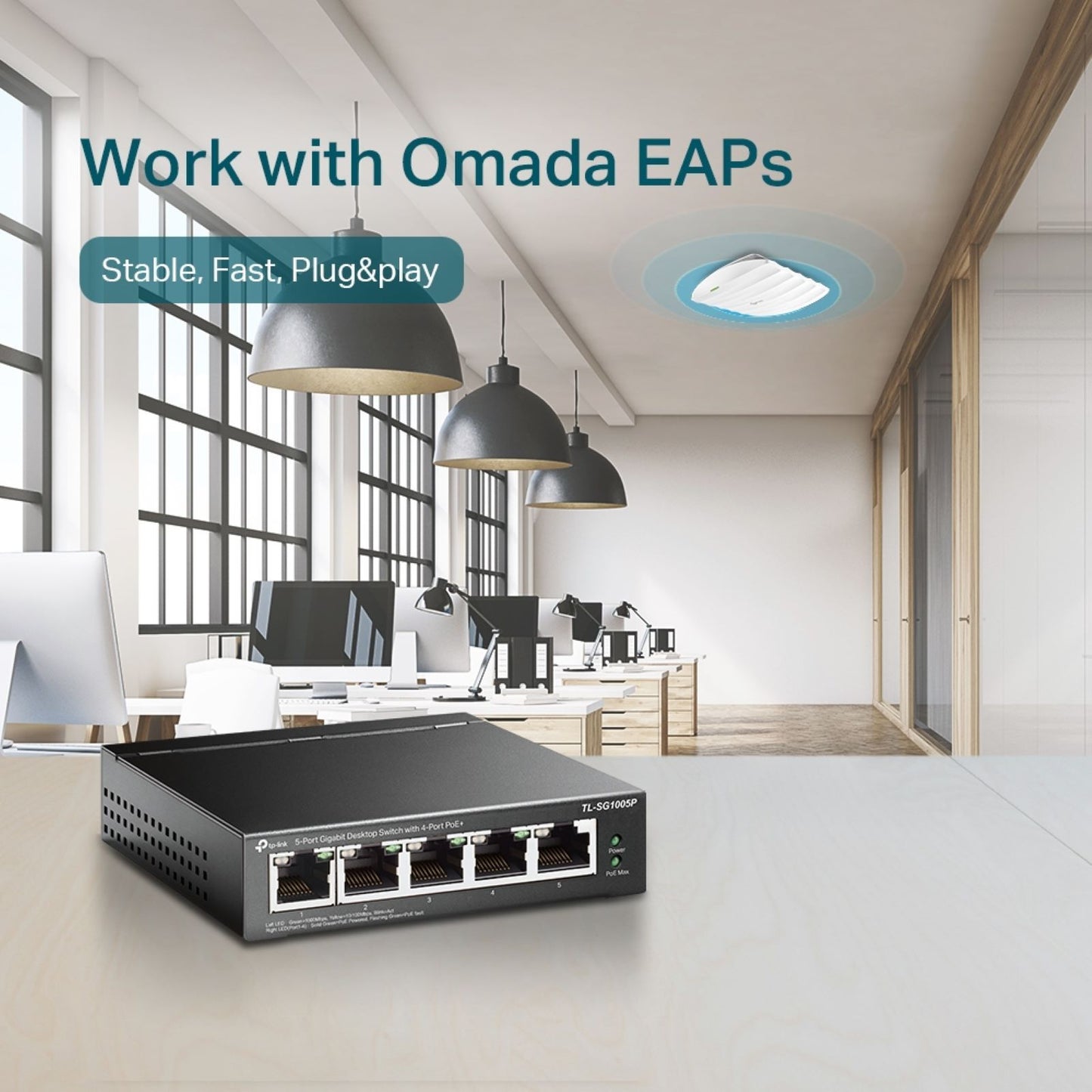 TP-Link 5 Port Gigabit Desktop Switch with PoE