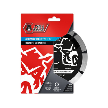 Full Boar Segmented Rim Diamond Blade - 180mm