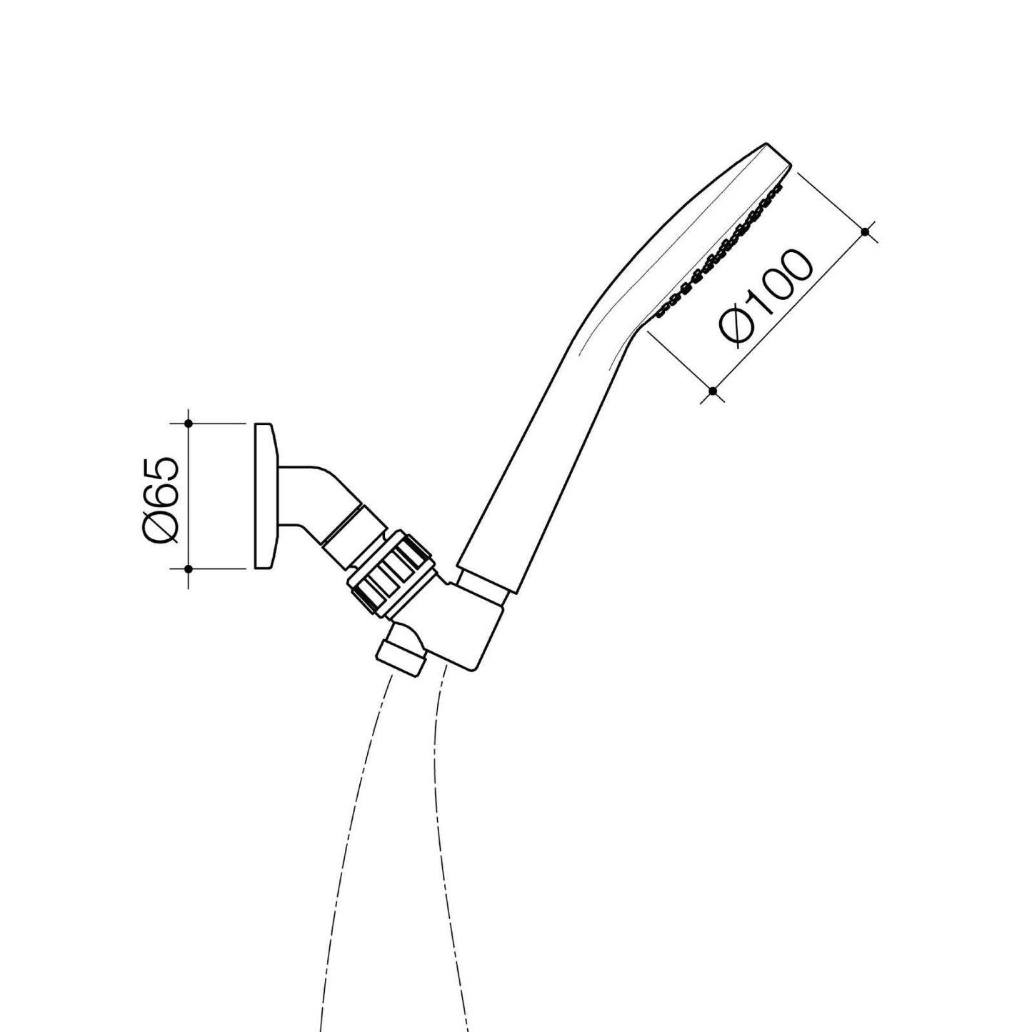 Flexispray Chrome Bermuda Hand Shower - 1 Function - 100mm