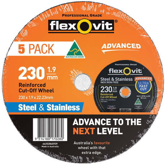 Flexovit Cut Off Wheel - 230mm - 5 Pack