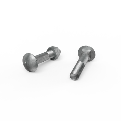 Zenith M12 x 65mm - Hot Dip Galvanised Cup Head Bolts & Nuts - 12 Pack