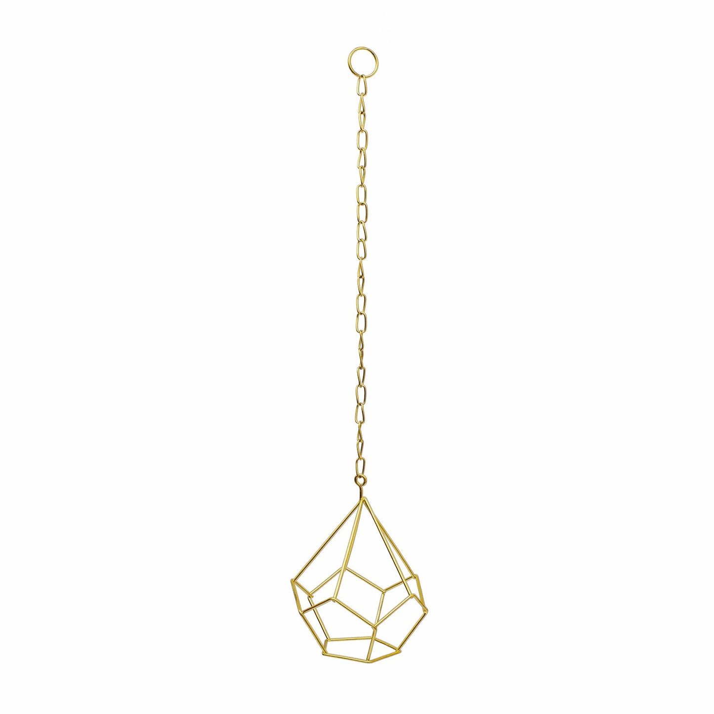 Jack Gold Geo Hanging Planter - 10.5 x 13.5cm