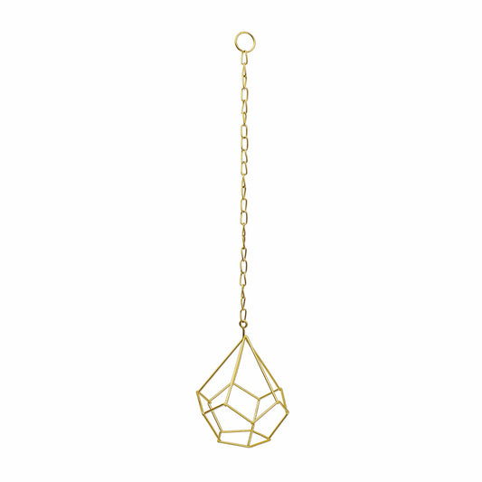 Jack Gold Geo Hanging Planter - 10.5 x 13.5cm