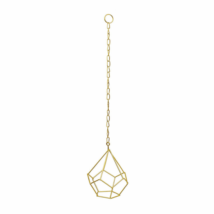 Jack Gold Geo Hanging Planter - 10.5 x 13.5cm