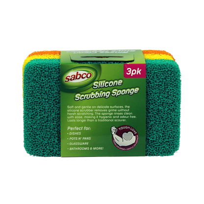 Sabco Silicone Scrubbing Sponge - 3 Pack