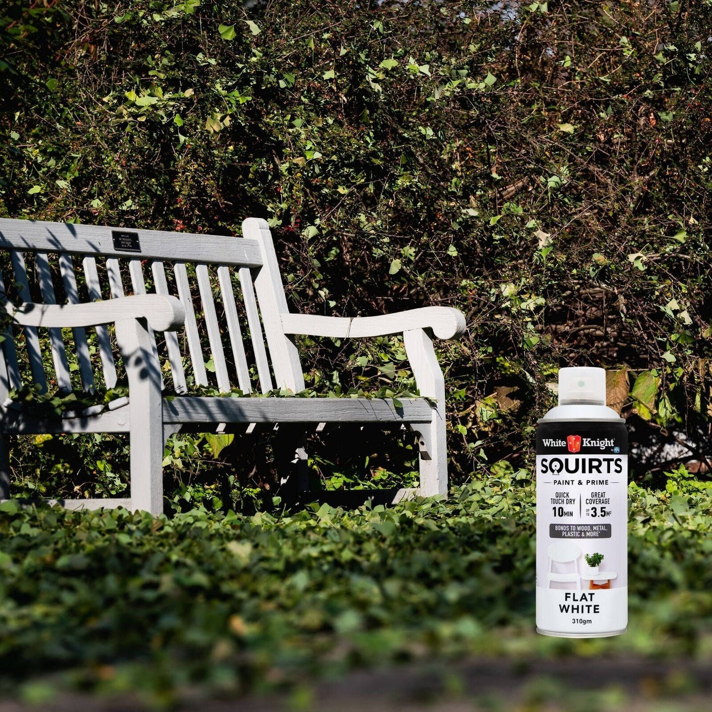 White Knight Squirts White Flat Spray Paint - 310g