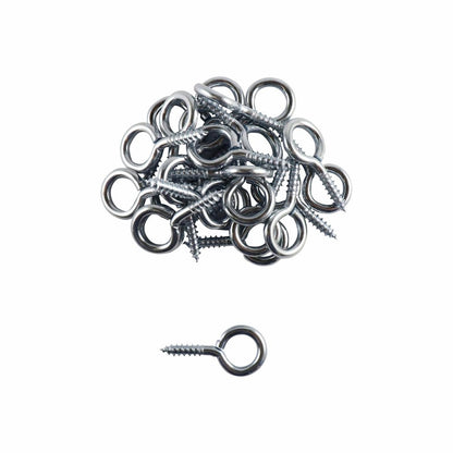Everhang Screw Eyes - 4mm - Steel - Light Duty - 25 Pack