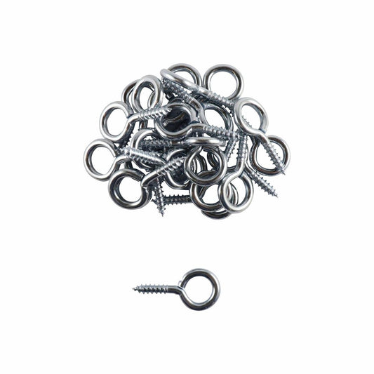 Everhang Screw Eyes - 4mm - Steel - Light Duty - 25 Pack