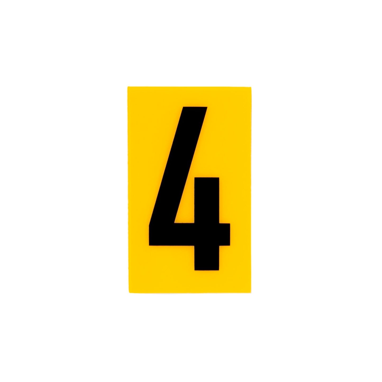 Sandleford Self Adhesive House Number 4 - 60mm - Yellow