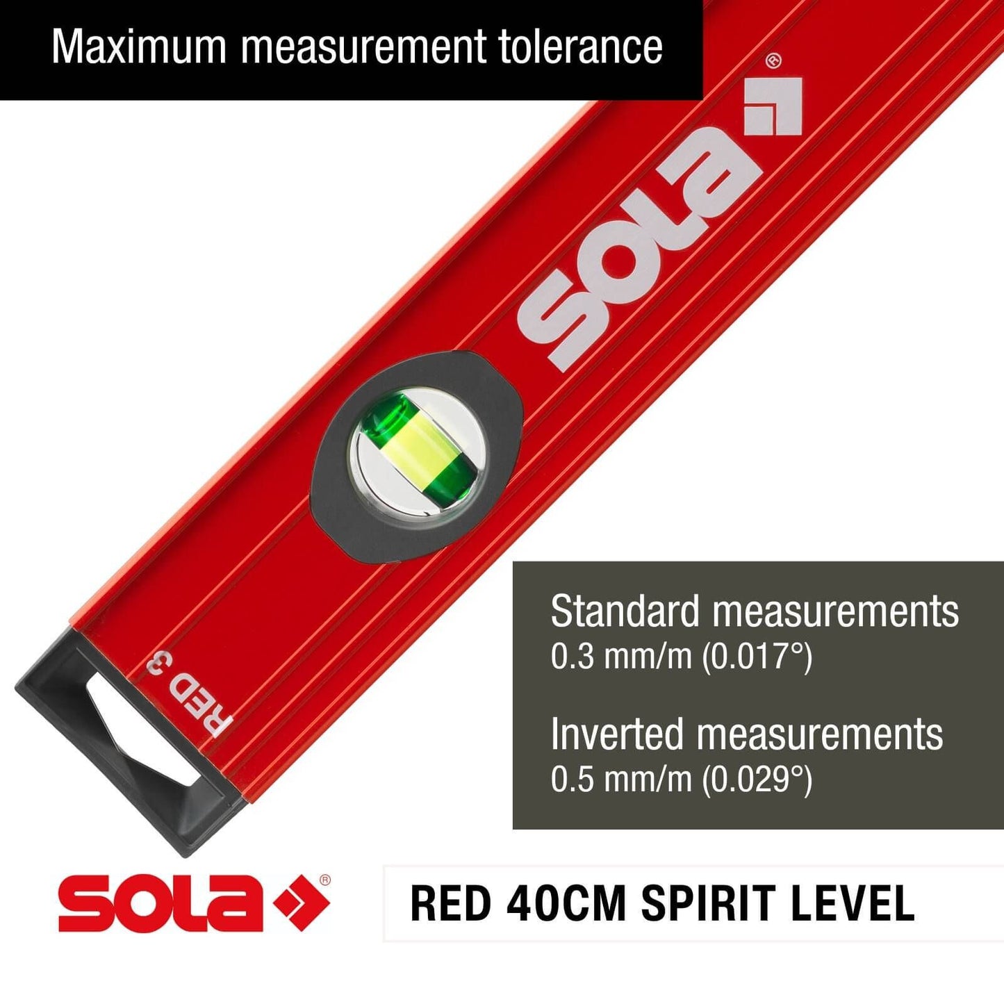 Sola Spirit Level - 40cm - Red