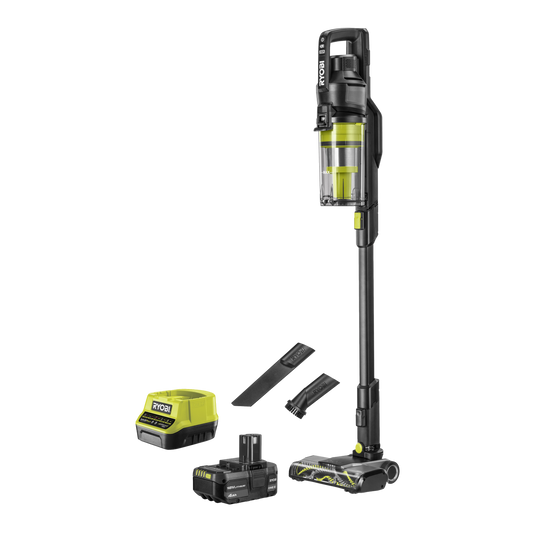 Ryobi ONE+ HP Brushless Stick Vacuum Kit - 4Ah - 800ml - Black