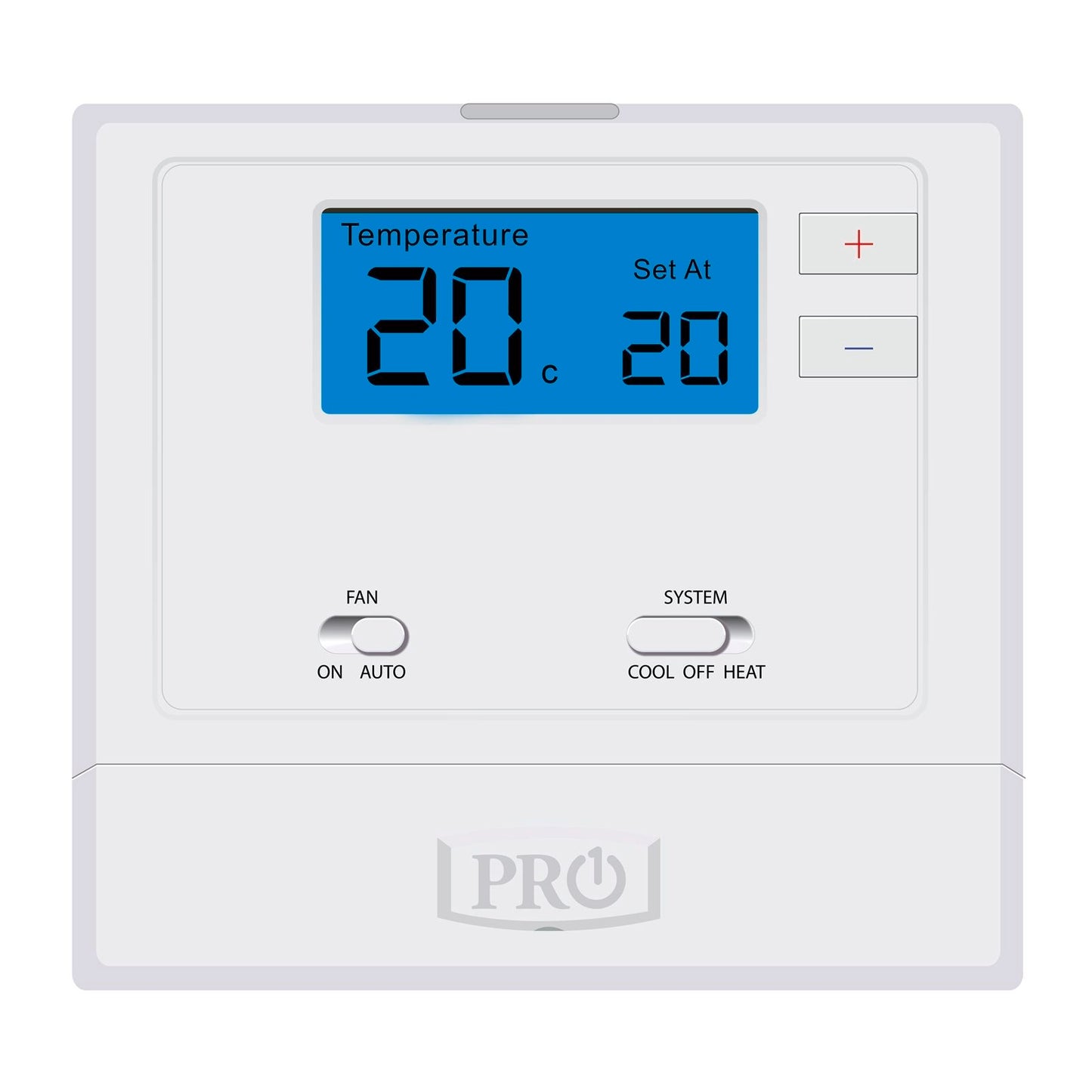 Pro1 Thermostat - T601-2 - Non-Programmable - 120 x 110 x 25mm - White
