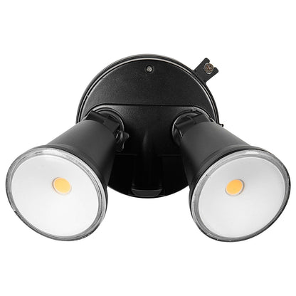 Brilliant Black Lamy DIY Twin Security Light - 1600 Lumens - 330 x 150 x 120mm