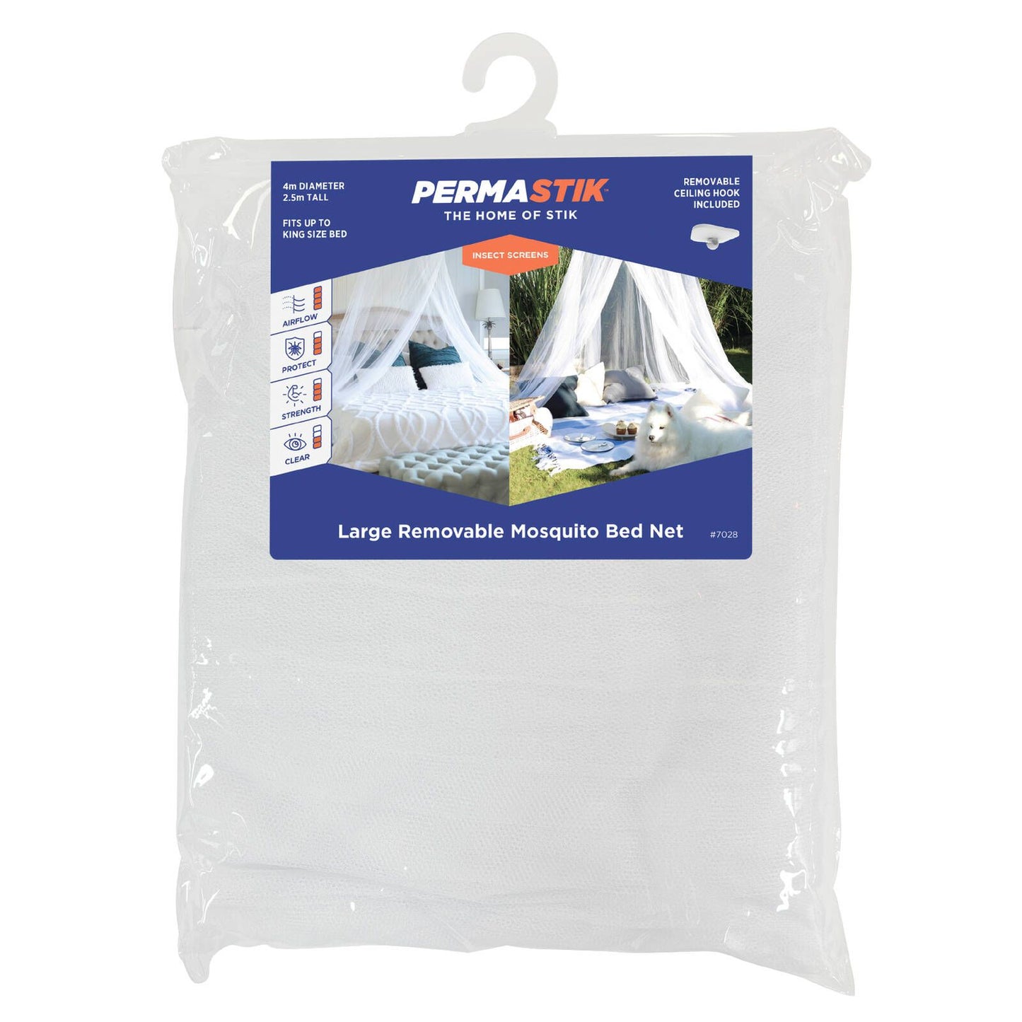 Permastik Large Mosquito Bed Net Kit - King