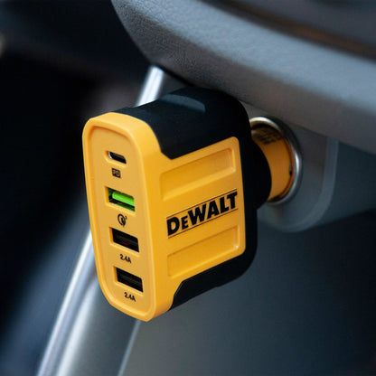 Dewalt 4 Port Mobile USB PD Car Charger - 62W