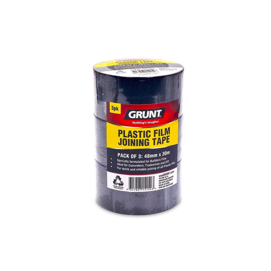 Grunt Builders Film Tape - 48mm x 30m - Quick Joining - 3 Pack