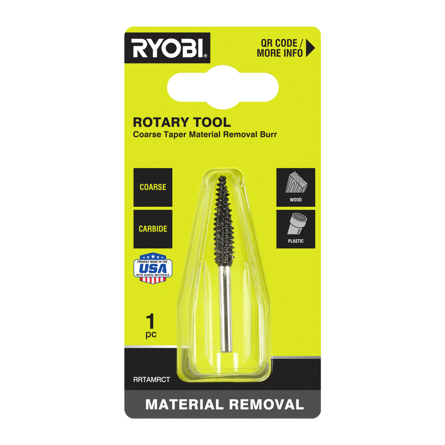 Ryobi Rotary Coarse Taper Burr - 51 x 21 x 101mm