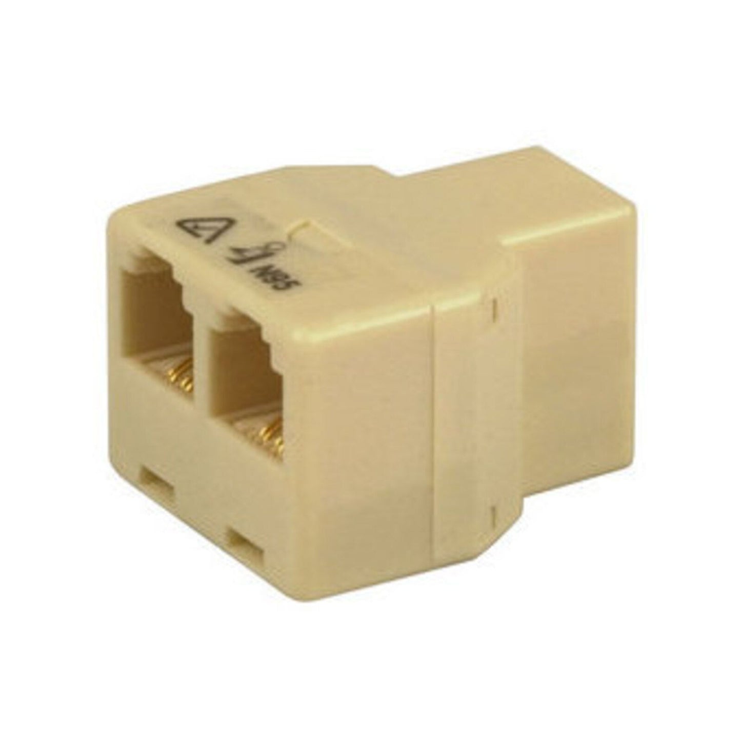 Jackson RJ45 Double Adaptor - 2 Pack - 80 x 150mm - Beige