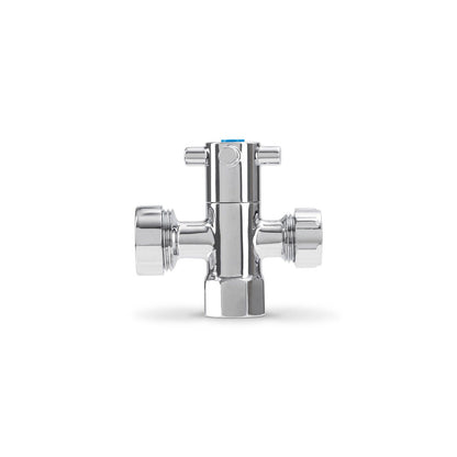 Brasshards Capstan 2 Way Under Sink Valve - 20mm x 15mm - Matt Black