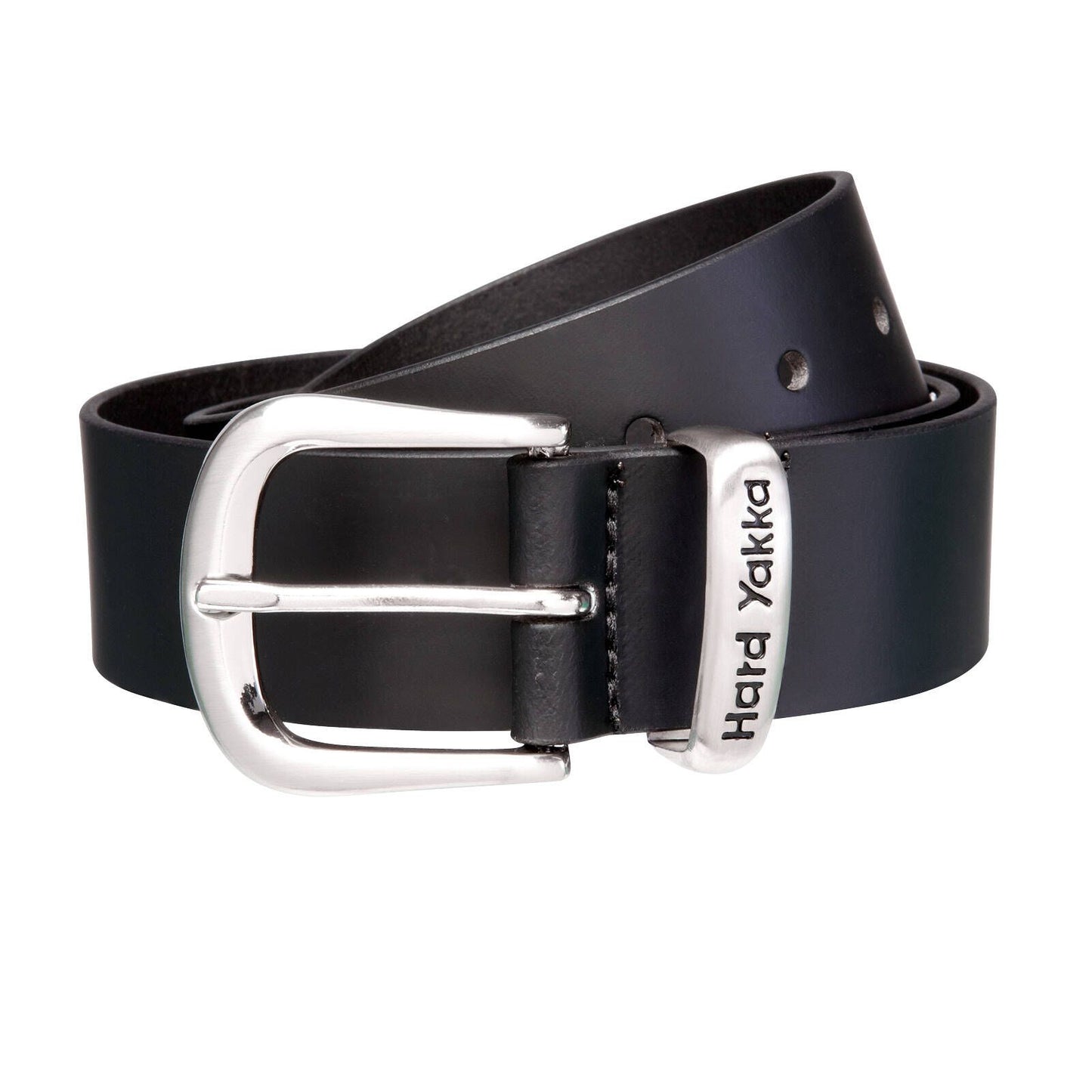 Hard Yakka Black Leather Brass Buckle Belt - Size 102