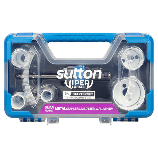 Sutton Tools Bi Metal Viper Cobalt Holesaw Set - 54mm - 7 Piece