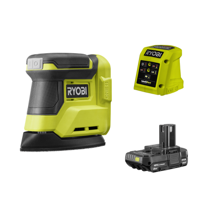 Ryobi ONE+ Palm Sander Kit - 2.0Ah - 161 x 210 x 250mm