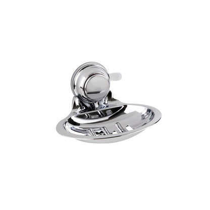 Naleon Chrome Super Suction Soap Dish - 85 x 140 x 110mm - 3kg