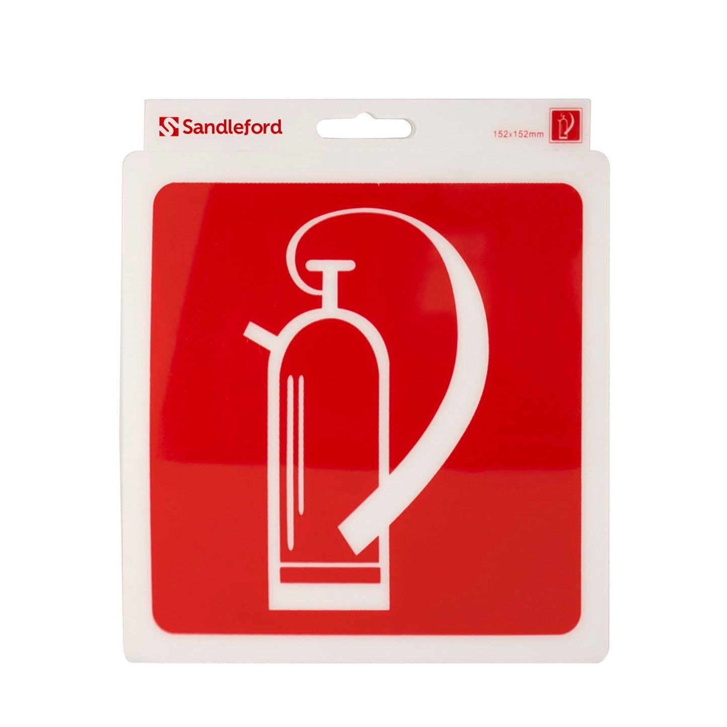 Sandleford Fire Extinguisher Self Adhesive Sign - 152mm - Brown