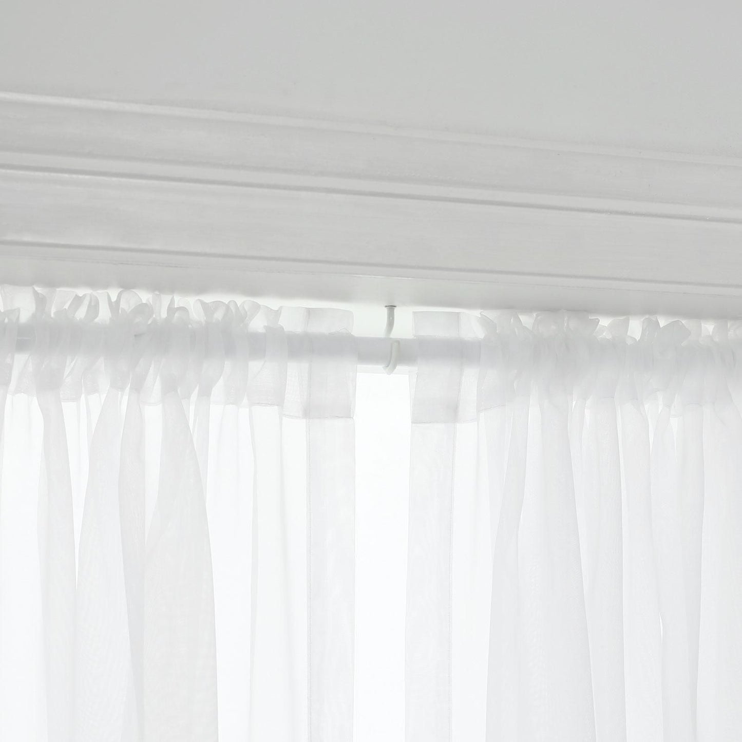 Windoware White Muslin Curtain Rod Bracket - 2 Pack