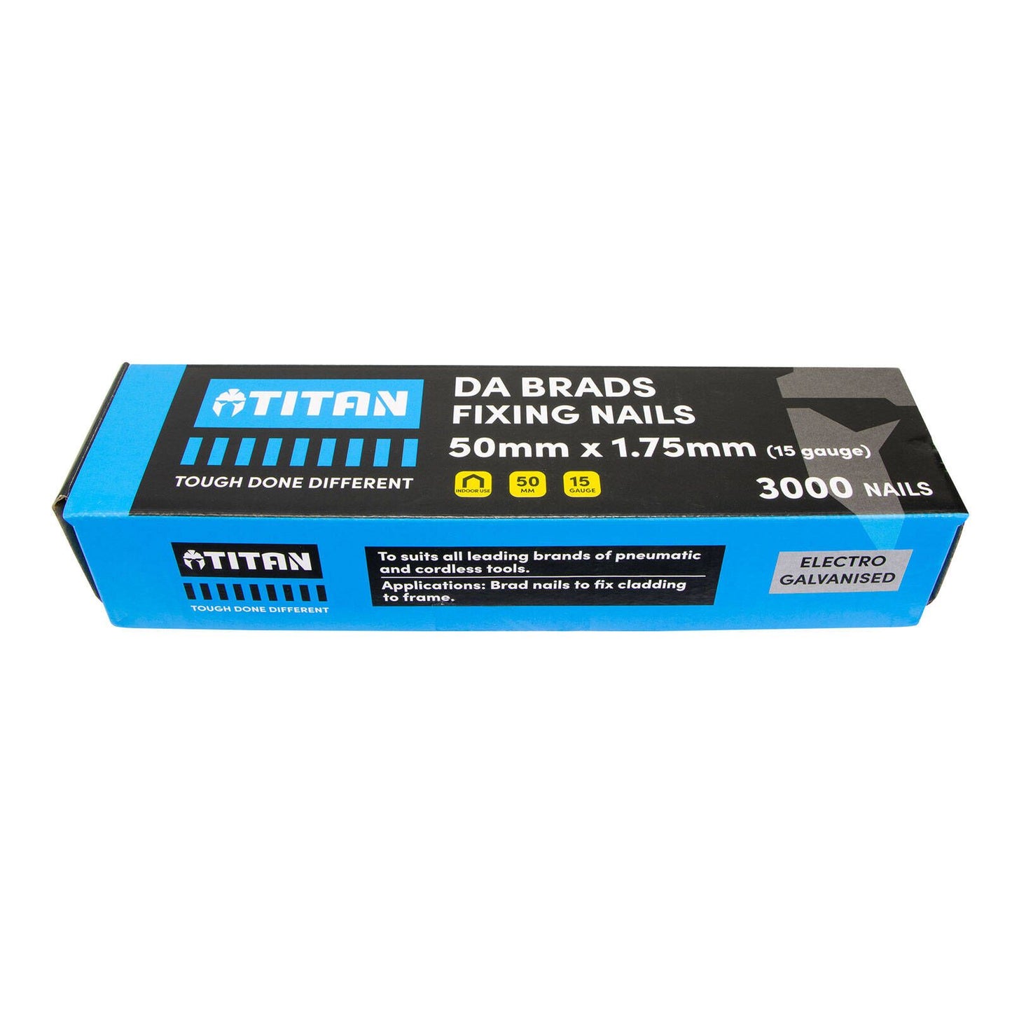 Titan Electro Galvanised Angled Collated Nail Da Brads - 50 x 1.75mm - 3000 Pack