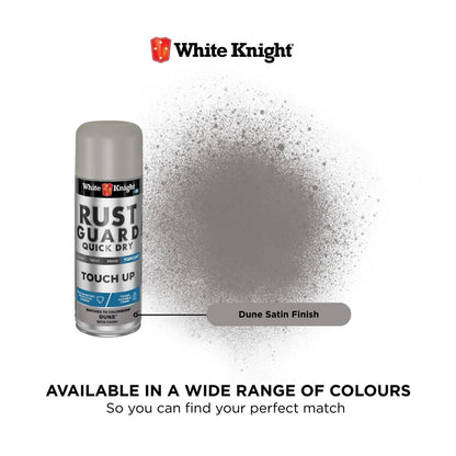 White Knight Rust Guard Dune Satin Touch Up Spray Paint - 300g