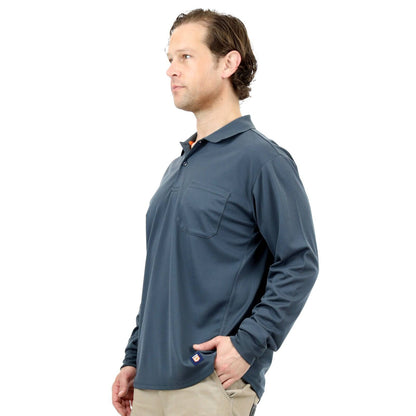 Citeco Grey Dry Fit Long Sleeve Polo - Medium