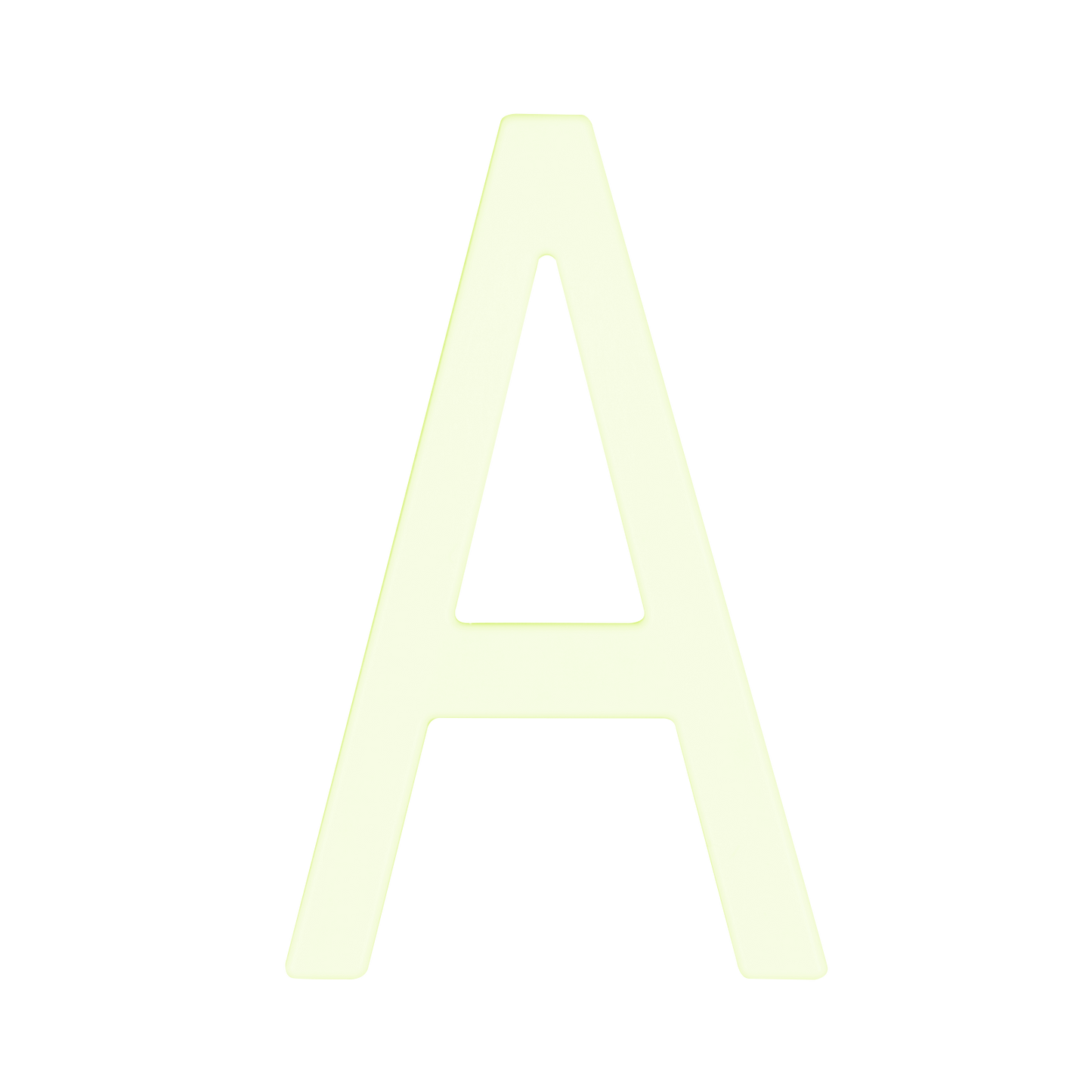 Sandleford Glow in Dark Acrylic Letter A - 90mm - Green
